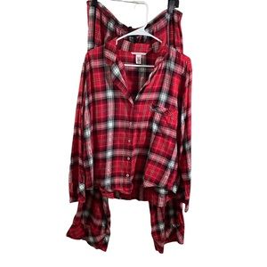 Victoria’s Secret Flannel Red PJ Set